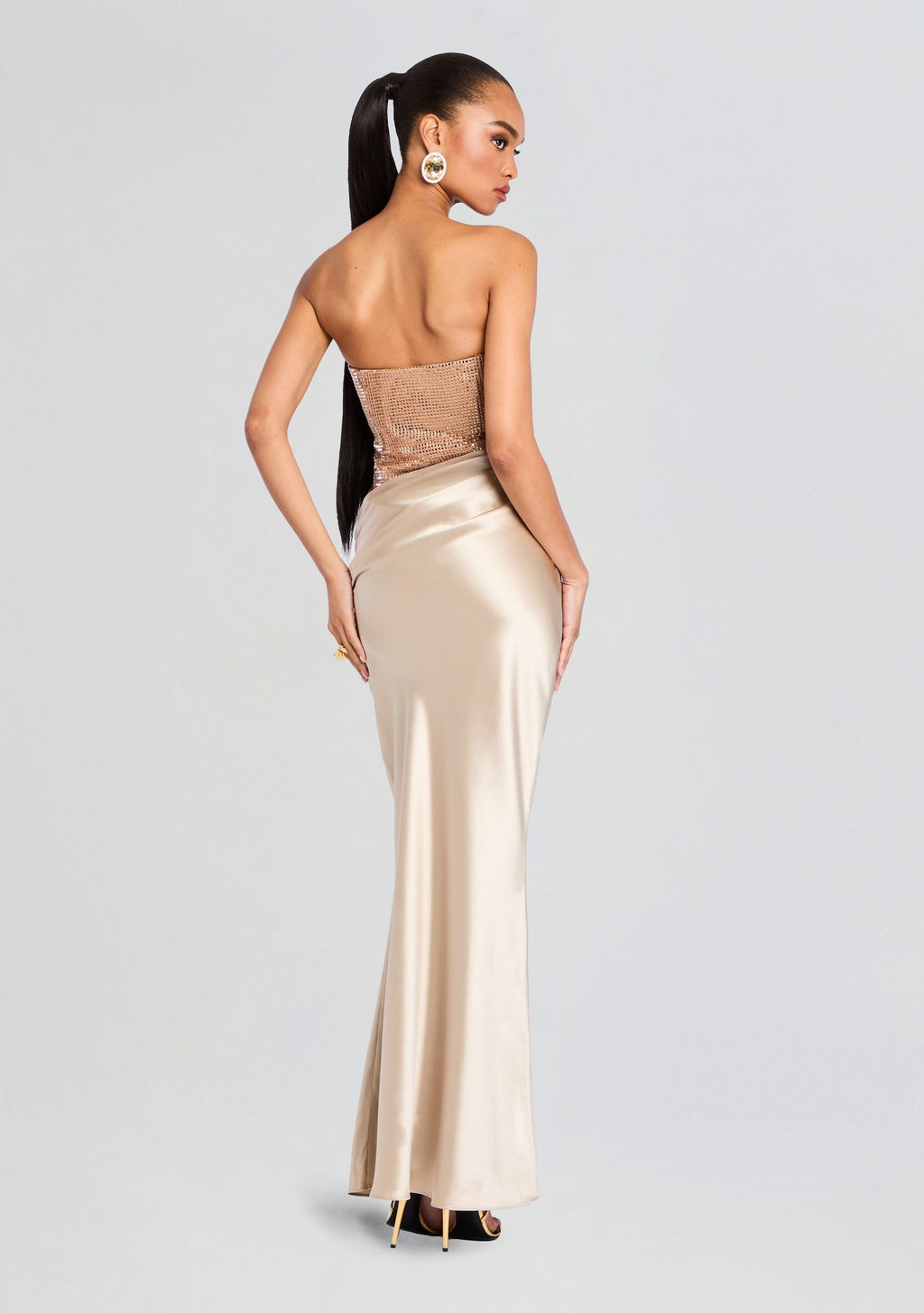 Alexandra Embellished Dress by retrofête in Latte, product image 4