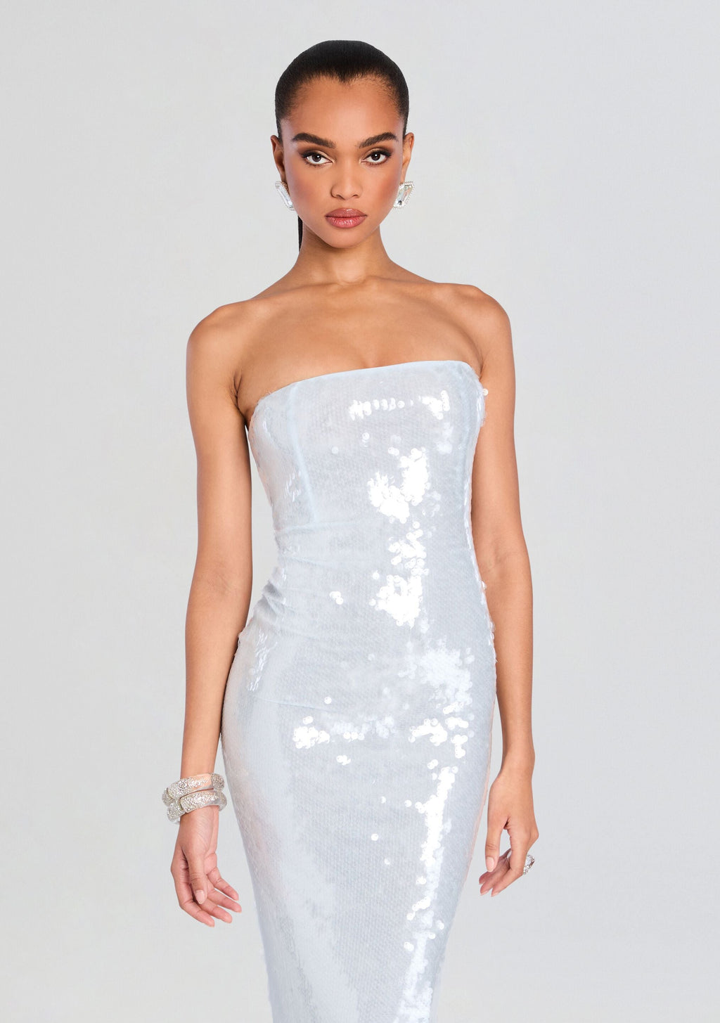 Beth Sequin Dress by retrofête in Dove, product image 5