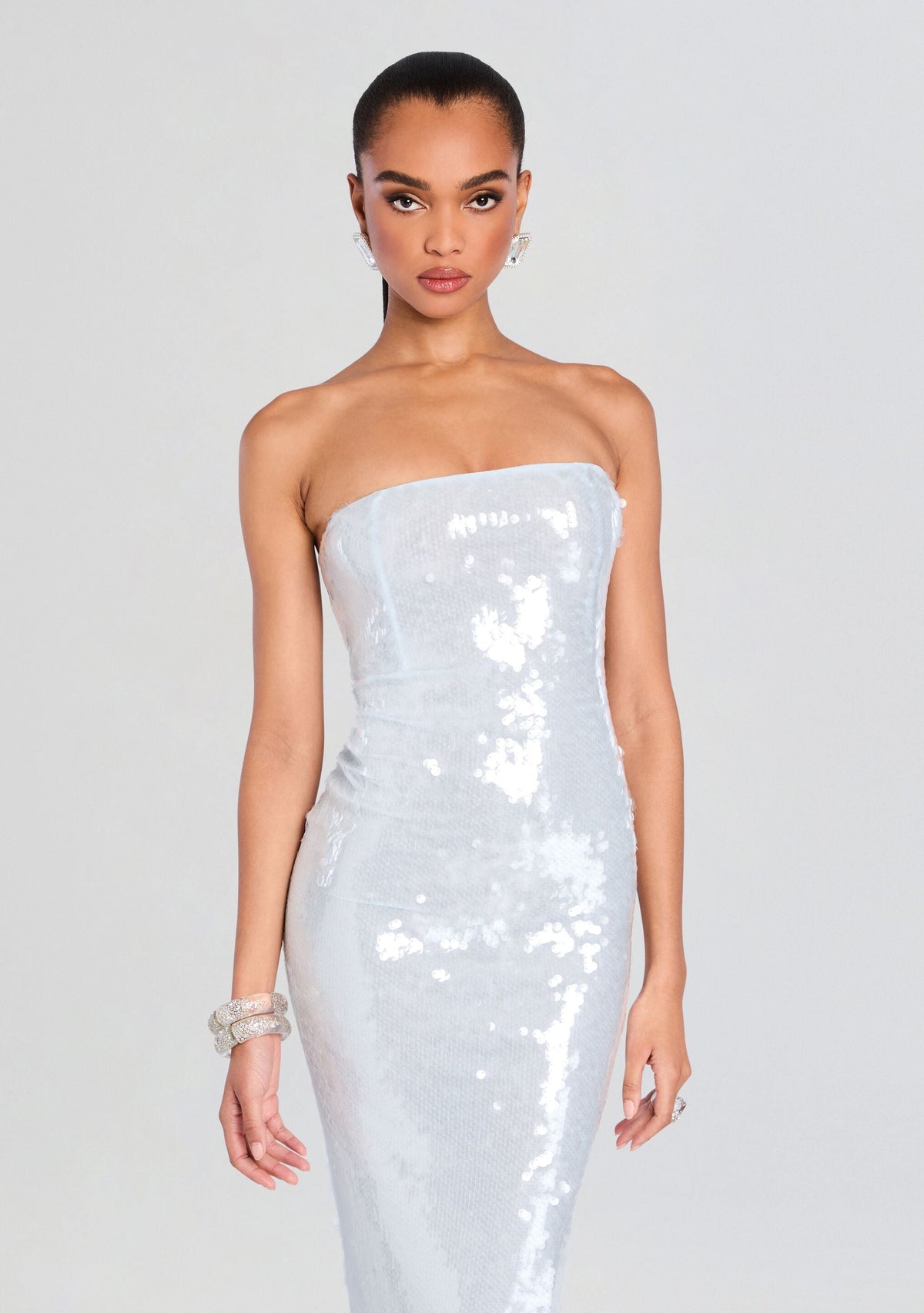 Beth Sequin Dress by retrofête in Dove, product image 5