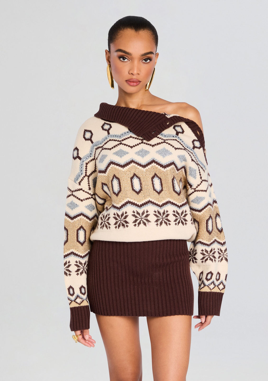 Goldie Knit Dress by retrofête in Multi, product image 6