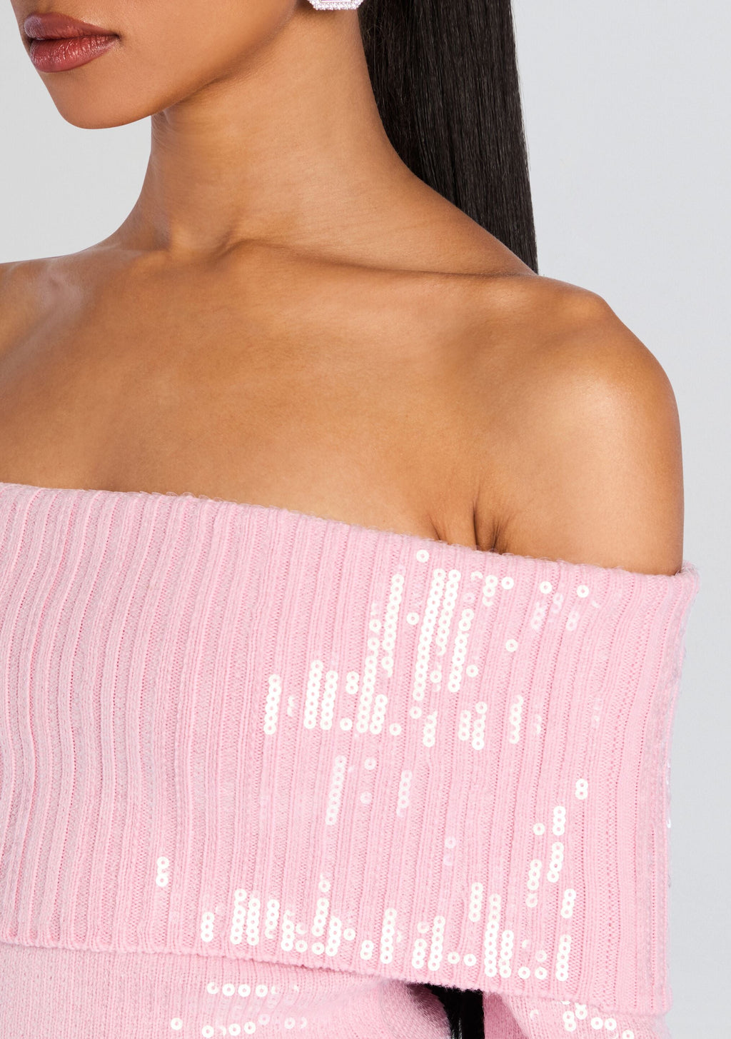 Jourdana Sequin Knit Top by retrofête in Earl Rose, product image 3