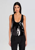 Mandy Sequin Top by retrofête in Black, product image 1