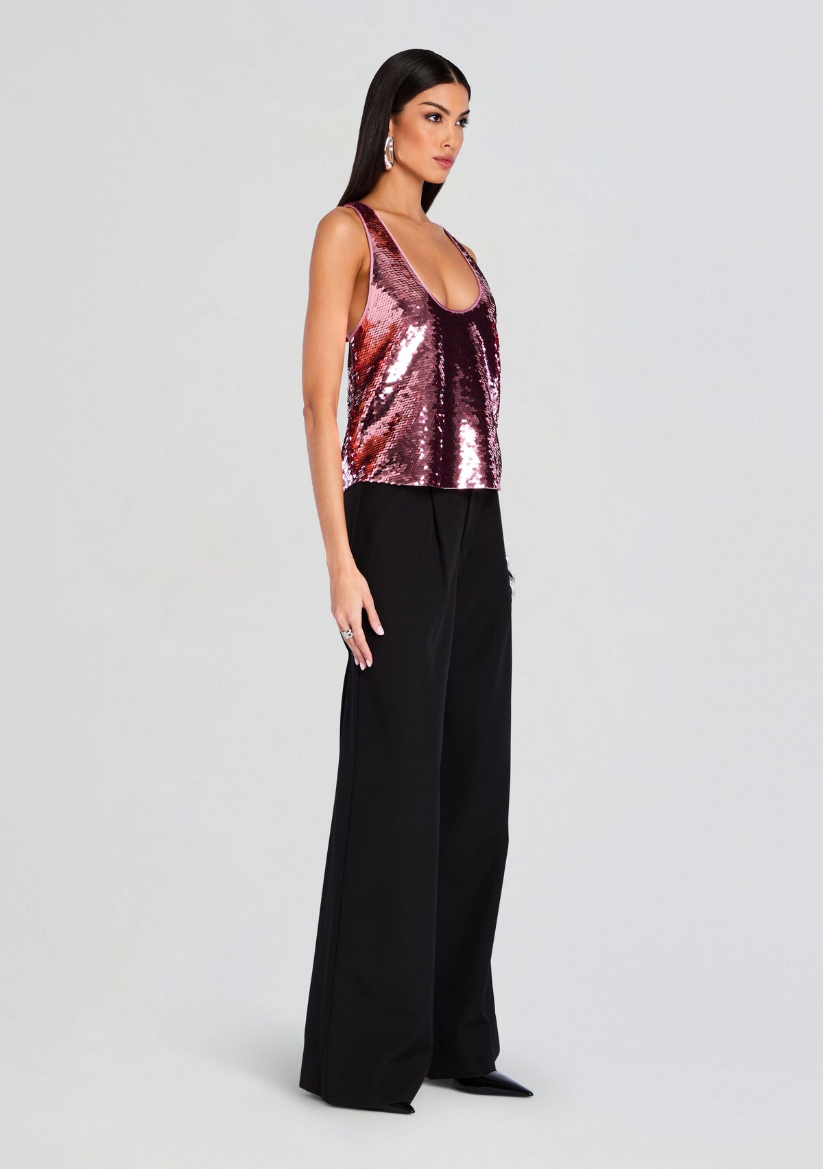 Mandy Sequin Top by retrofête in Earl Rose, product image 4