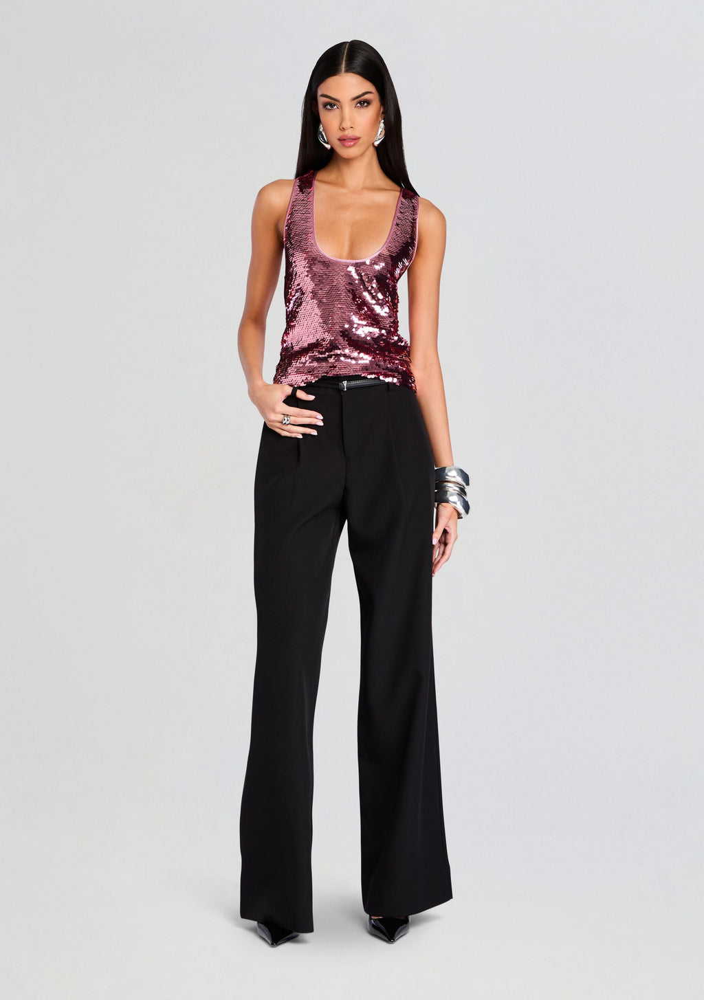 Mandy Sequin Top by retrofête in Earl Rose, product image 2