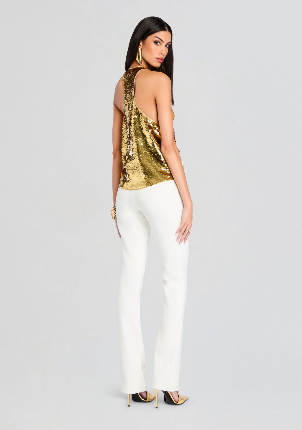 Mandy Sequin Top by retrofête in Gold, product image 5