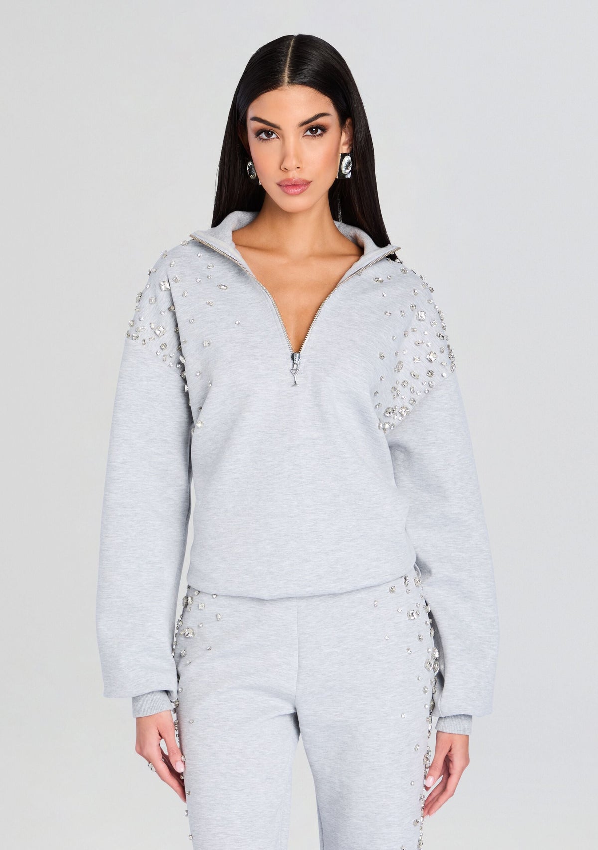 Marissa Sweatshirt by retrofête in Heathered Grey, product image 1