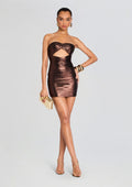 Nicolette Dress by retrofête in Pecan, product image 1