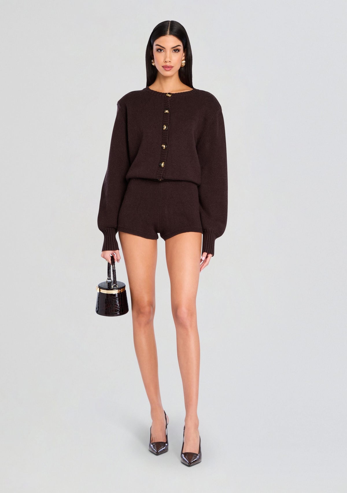 Sable Romper by SEROYA in Ash Brown, product image 5