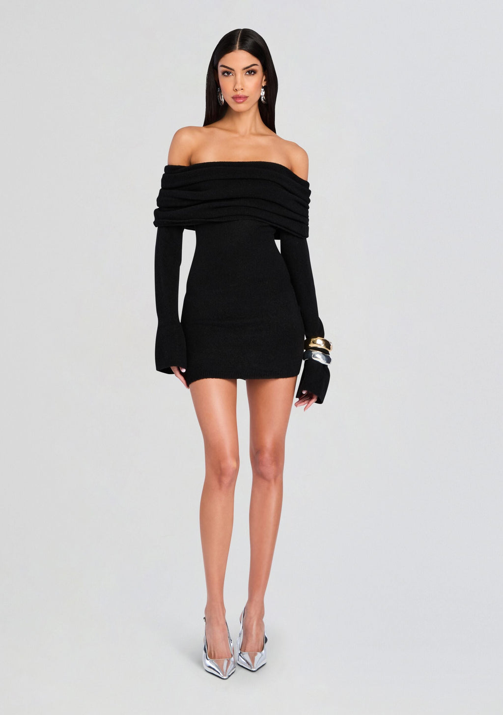 Selene Mini Dress by SEROYA in Black, product image 1