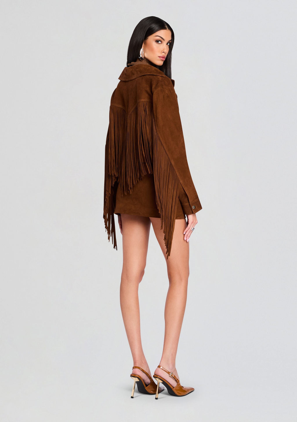 Vonda Suede Jacket by retrofête in Toffee, product image 4