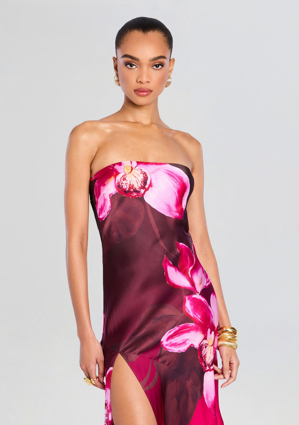 Aiyanna Silk Dress by retrofête in Orchid Ombre, product image 5