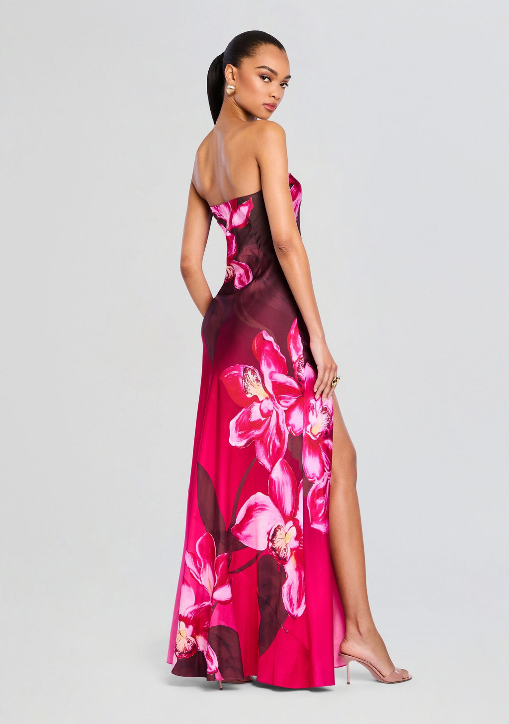 Aiyanna Silk Dress by retrofête in Orchid Ombre, product image 4