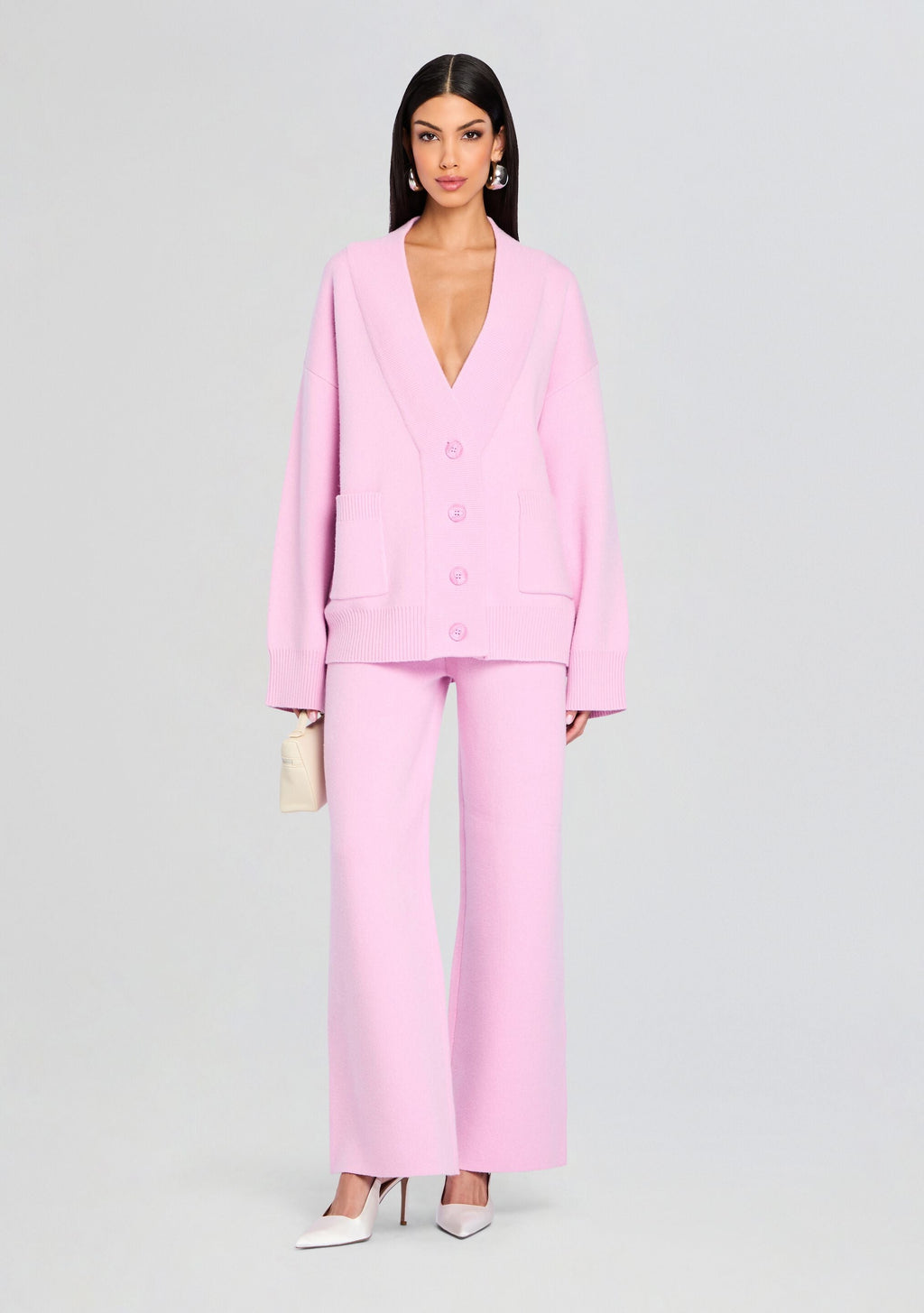 Carley Cardigan by SEROYA in Ballet Pink, product image 5