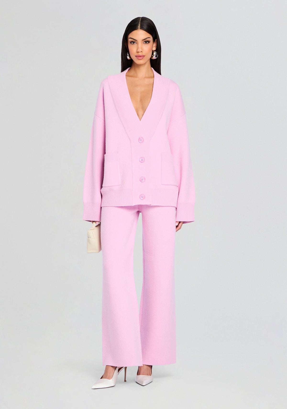 Carley Cardigan by SEROYA in Ballet Pink, product image 5