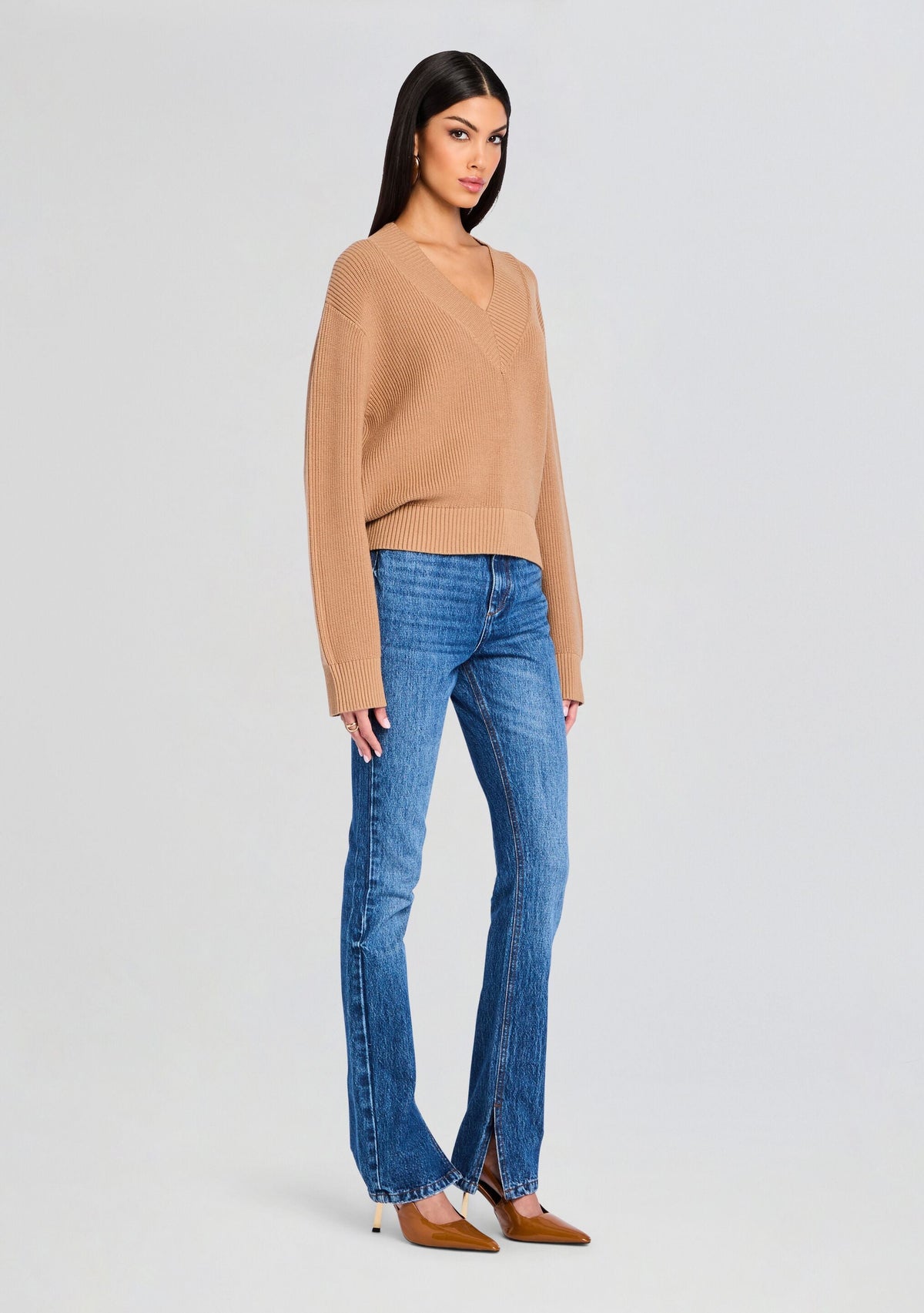 Cider Sweater by SEROYA in Dark Tan, product image 3