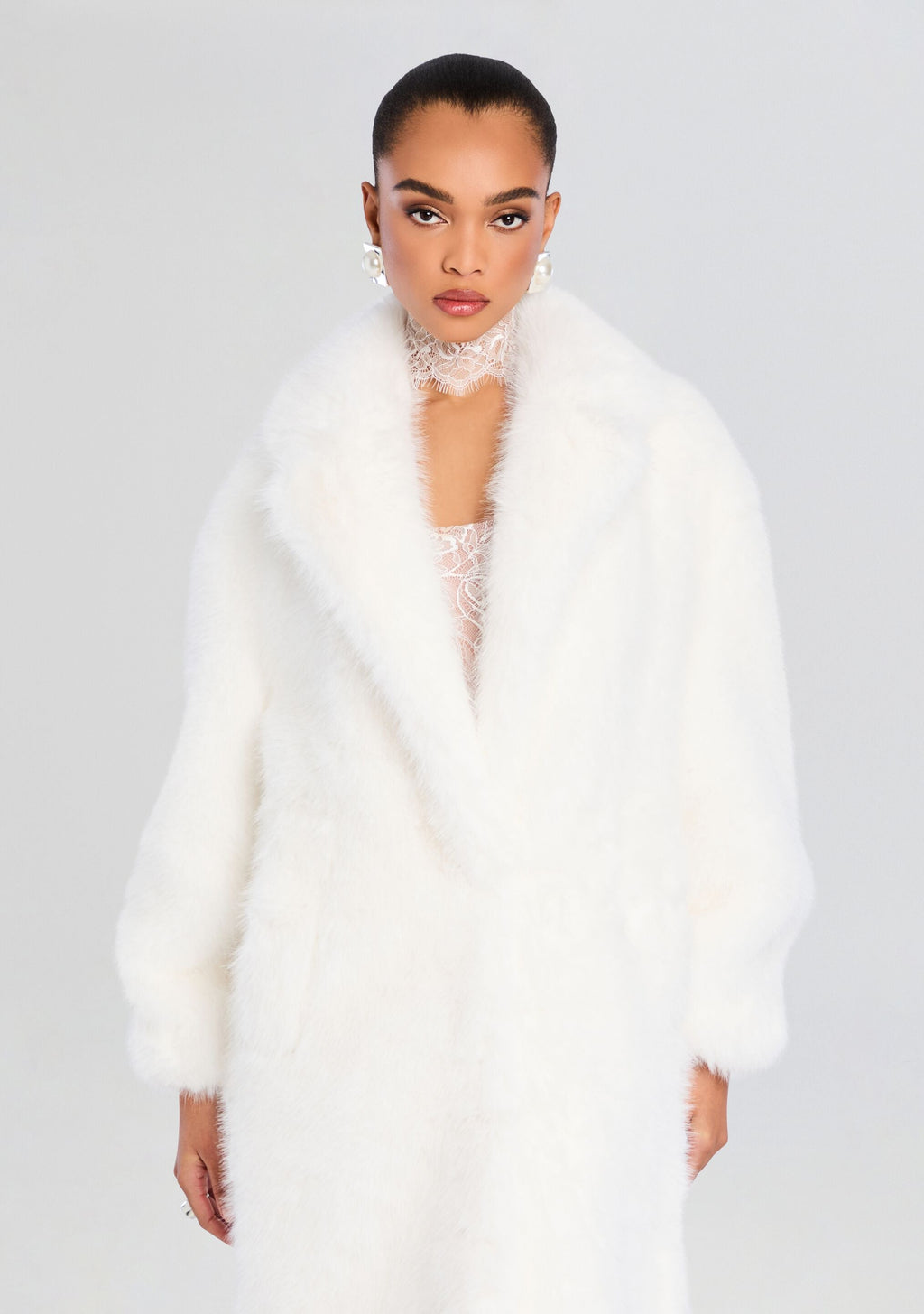 Dasha Faux Fur Jacket by retrofête in White, product image 6