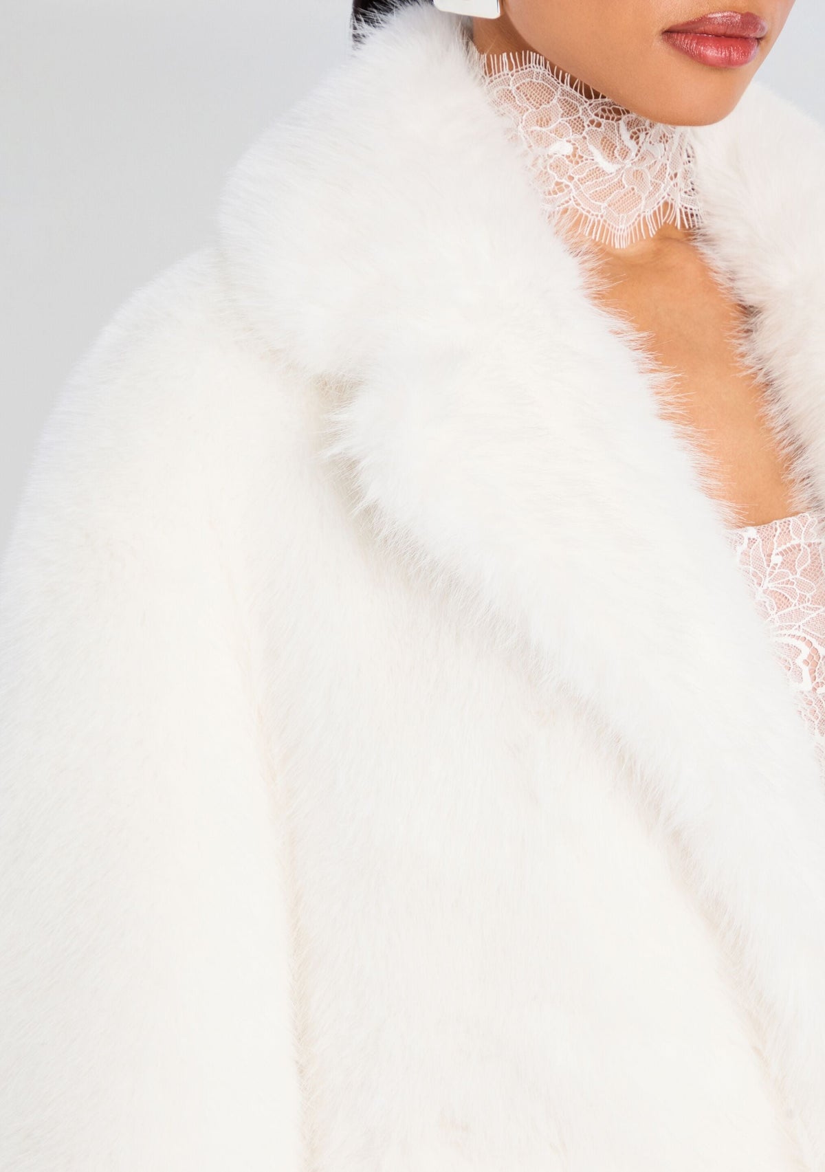Dasha Faux Fur Jacket by retrofête in White, product image 2