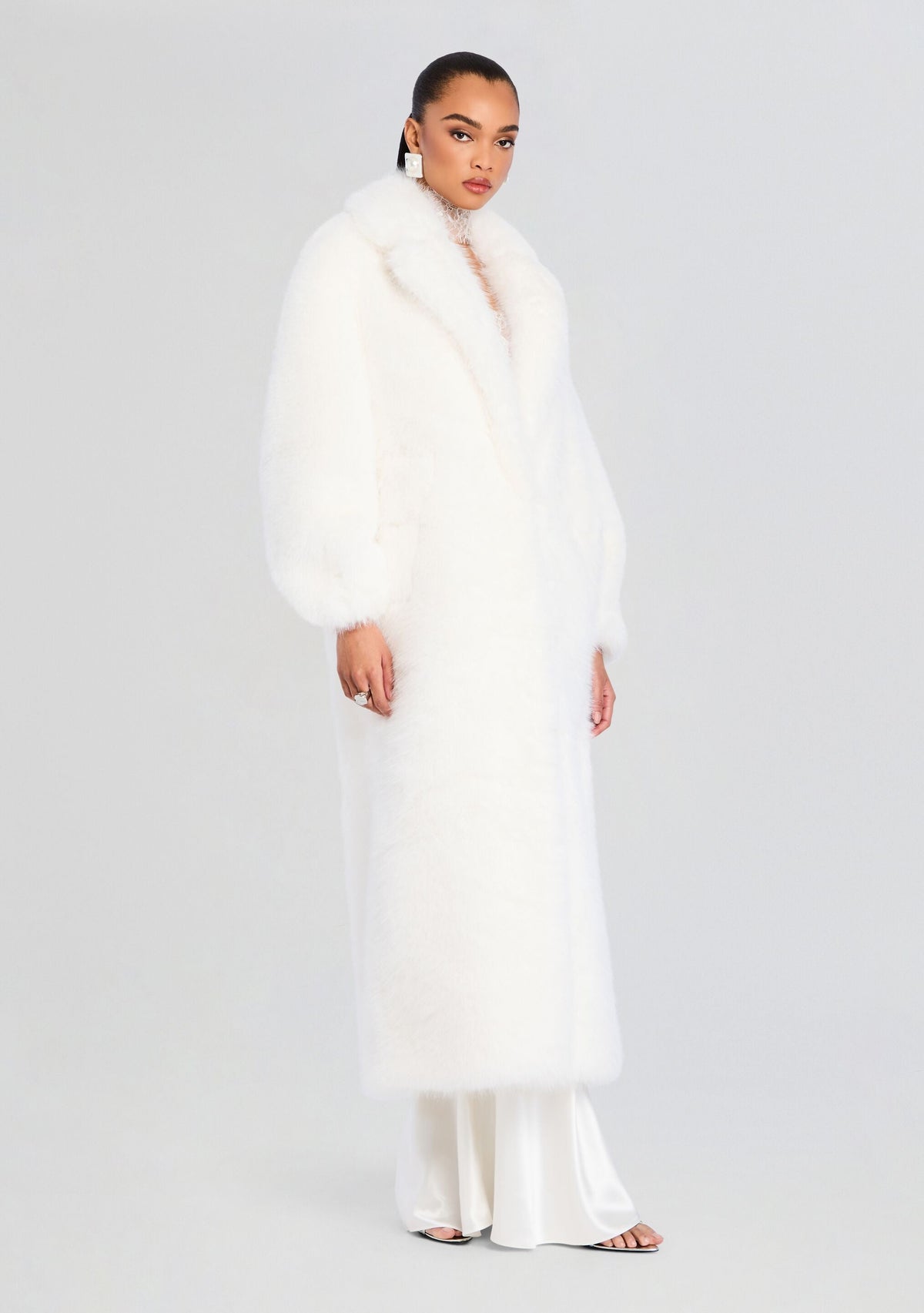 Dasha Faux Fur Jacket by retrofête in White, product image 4