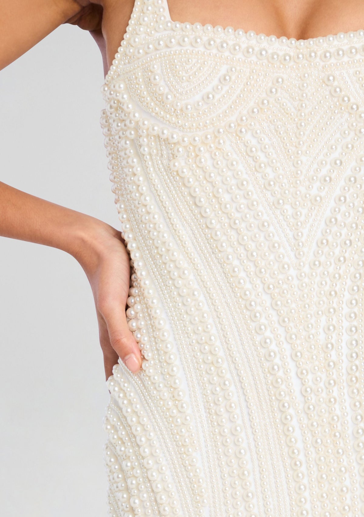 Elaina Pearl Dress by retrofête in White, product image 2