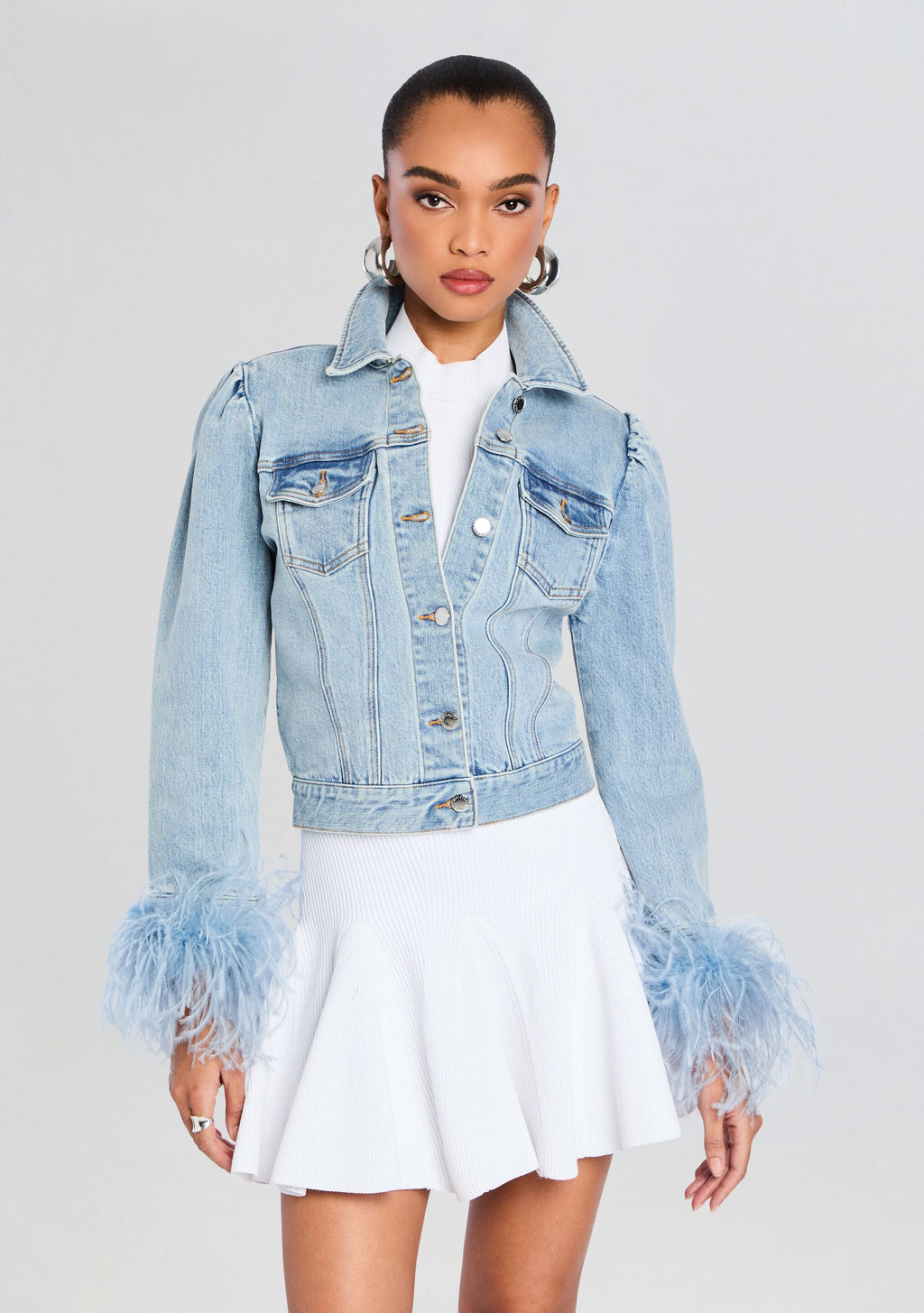Libby Denim Jacket by retrofête in Indigo Feather, product image 1