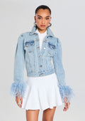 Libby Denim Jacket by retrofête in Indigo Feather, product image 1