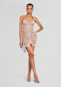 Hollis Dress by retrofête in Silver/Nude, product image 1