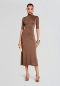Maribel Metallic Knit Dress by retrofête in Metallic Pecan, product image 1