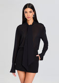 Neave Button Down Shirt by SEROYA in Black, product image 1