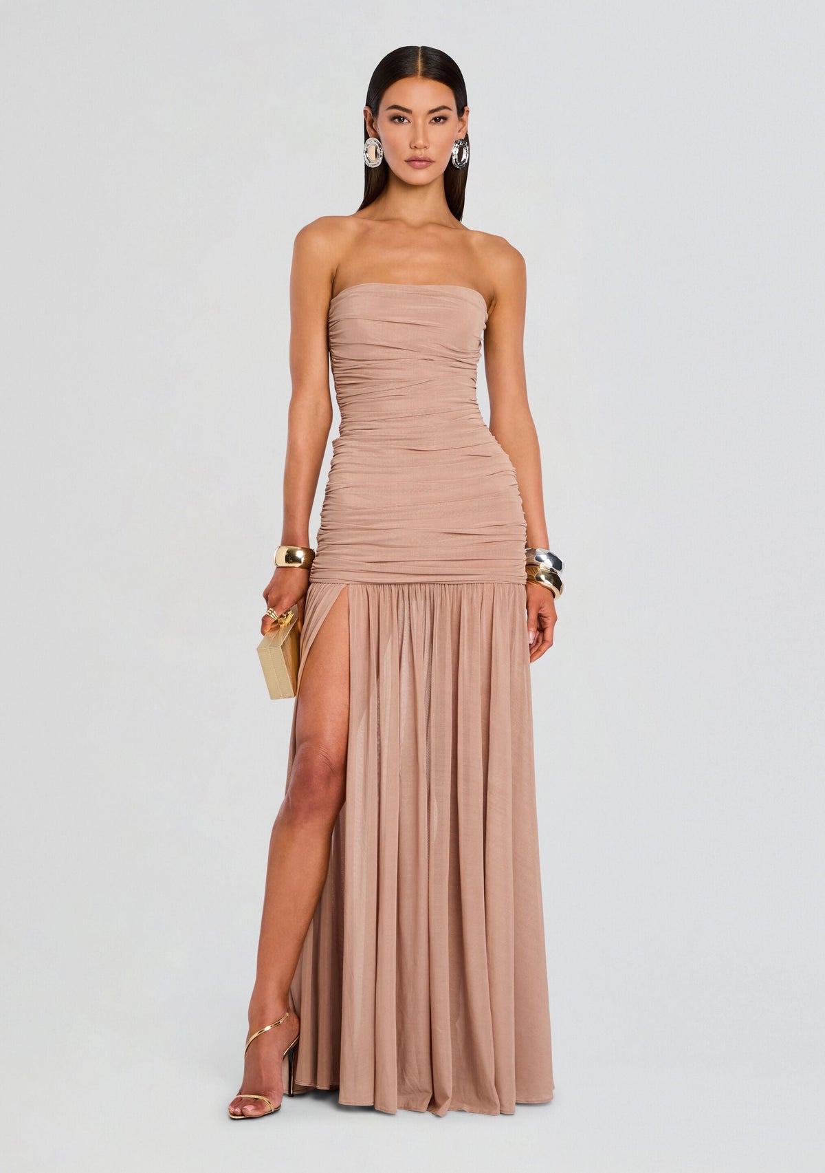 Adele Dress by retrofête in Latte, product image 1