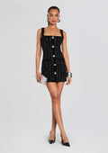 Amanda Tweed Dress by retrofête in Black/Silver, product image 1