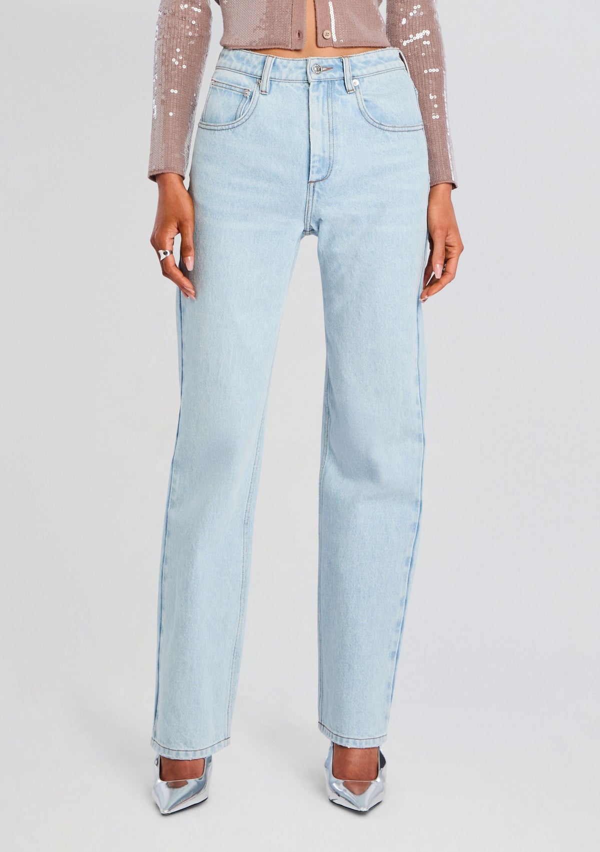 Brooklyn High Rise Straight Jean by SEROYA in Oasis, product image 1