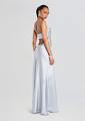 Emery Embellished Silk Dress by retrofête in Dove, product image 1