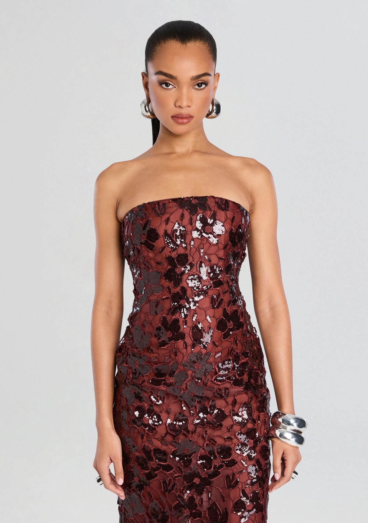 Karter Lace Dress by retrofête in Pecan, product image 5