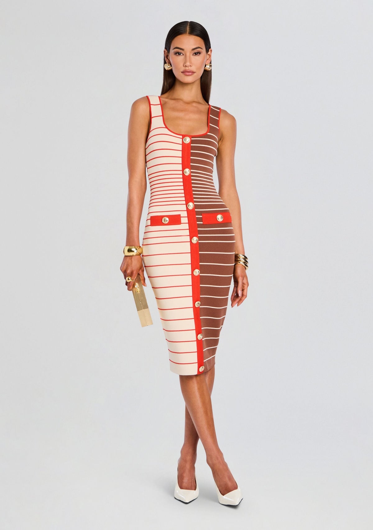 Lyle Bandage Knit Dress by retrofête in Multi, product image 1