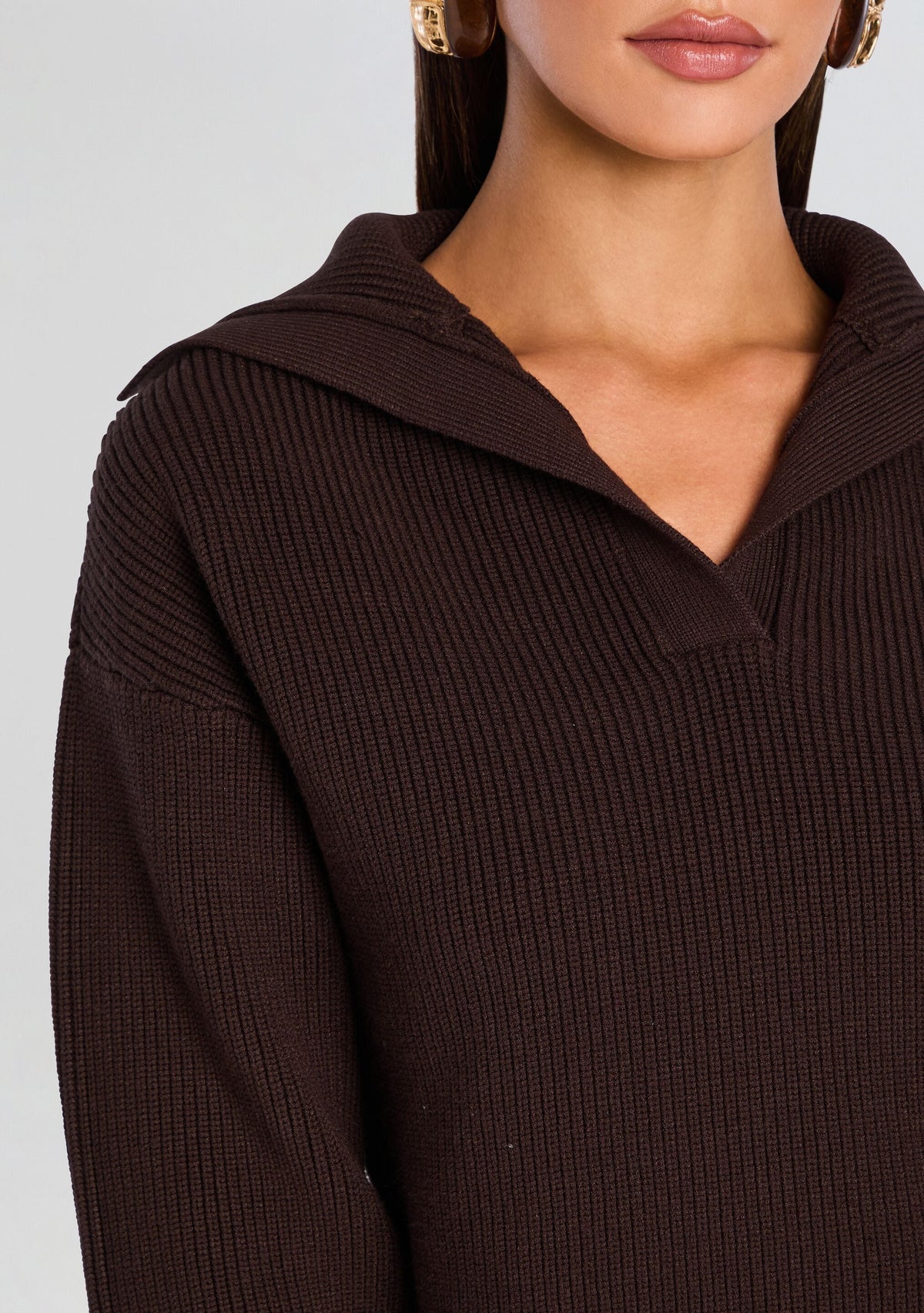 Retta Sweater by SEROYA in Ash Brown, product image 2