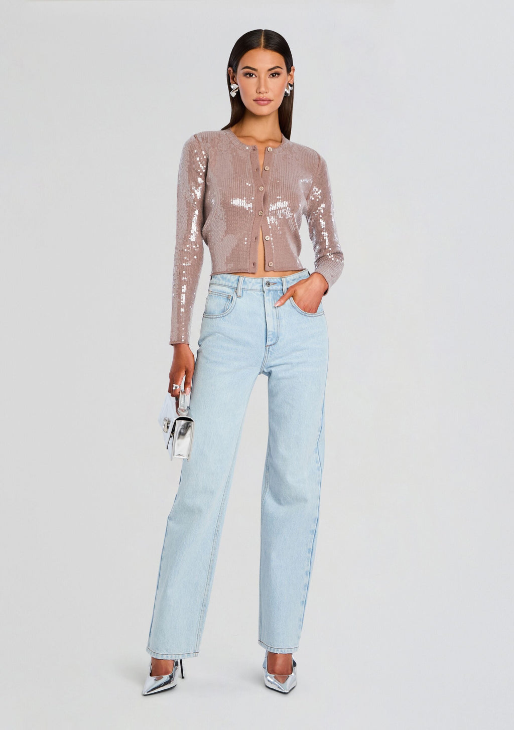 Brooklyn High Rise Straight Jean by SEROYA in Oasis, product image 5
