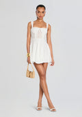 Mai Short Dress by Charo Ruiz in White Tannis, product image 1