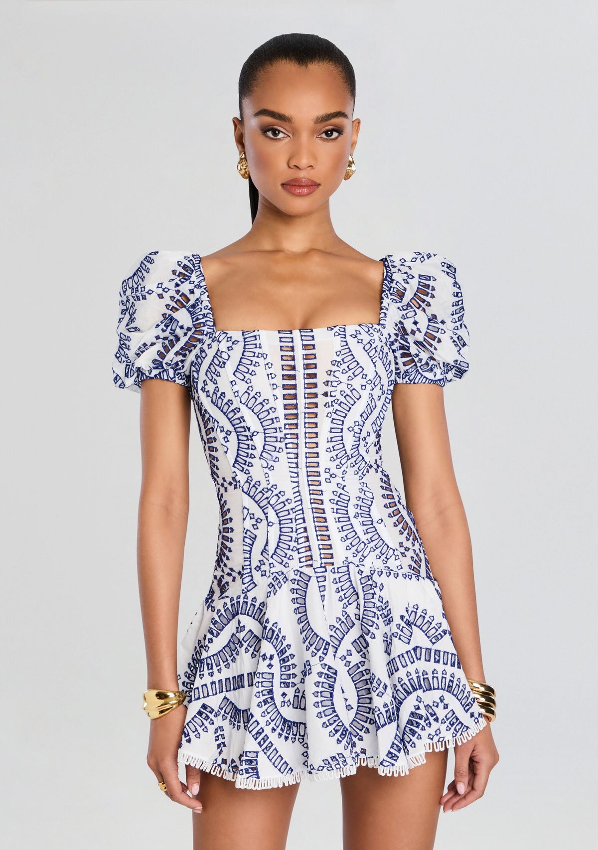 Mexik Short Dress by Charo Ruiz in Blue Klein, product image 5