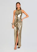 Anida Dress by retrofête in Metallic Pewter, product image 1