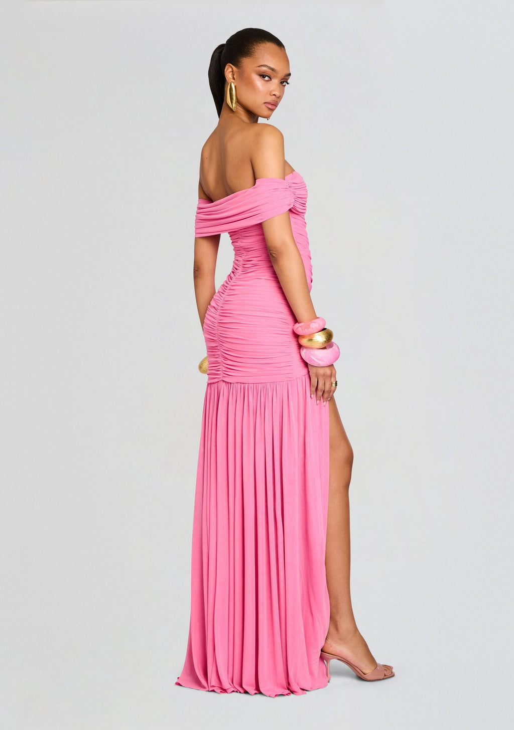 Clementine Mesh Dress by retrofête in Camellia, product image 4