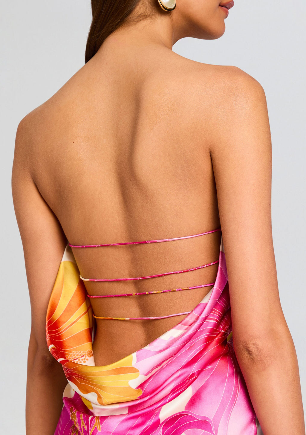 Keaton Silk Dress by retrofête in Bianco Primavera, product image 4