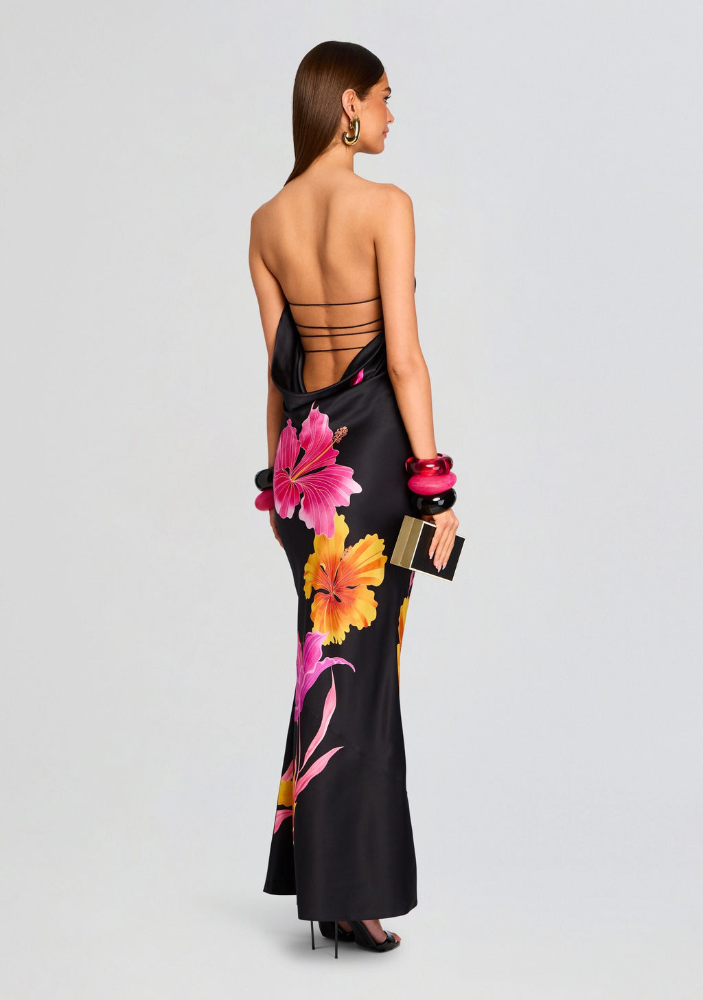Keaton Silk Dress by retrofête in Nera Primavera, product image 1