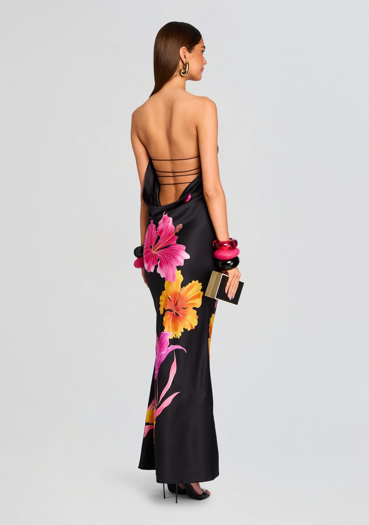 Keaton Silk Dress by retrofête in Nera Primavera, product image 1