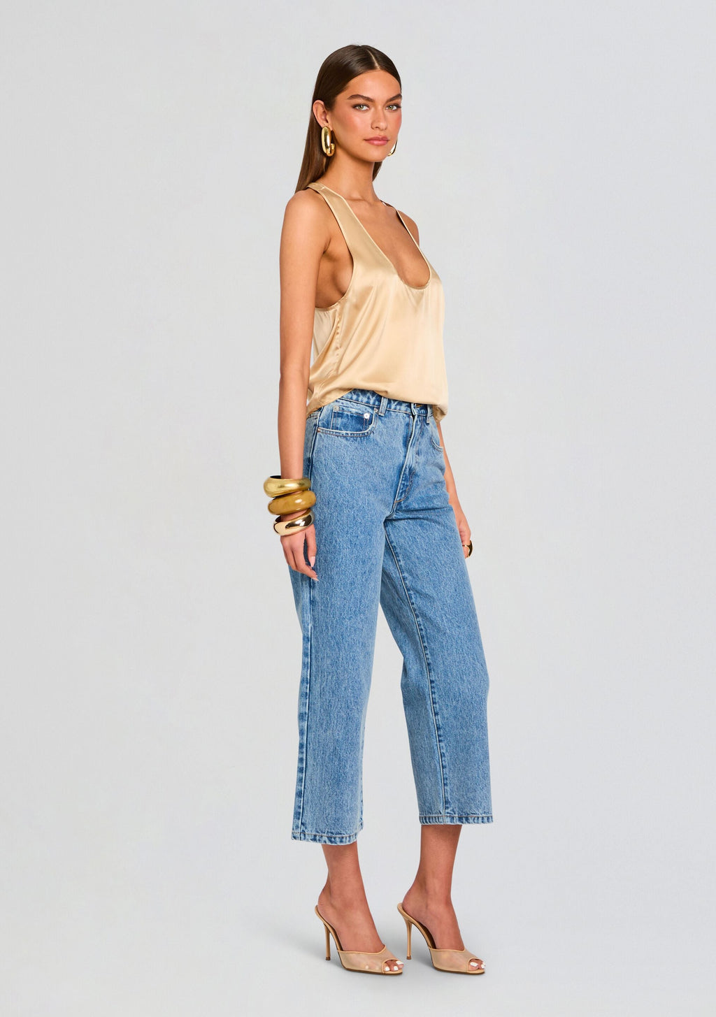 Kirt Wide Leg Cropped Jeans by SEROYA in Lakeside, product image 3
