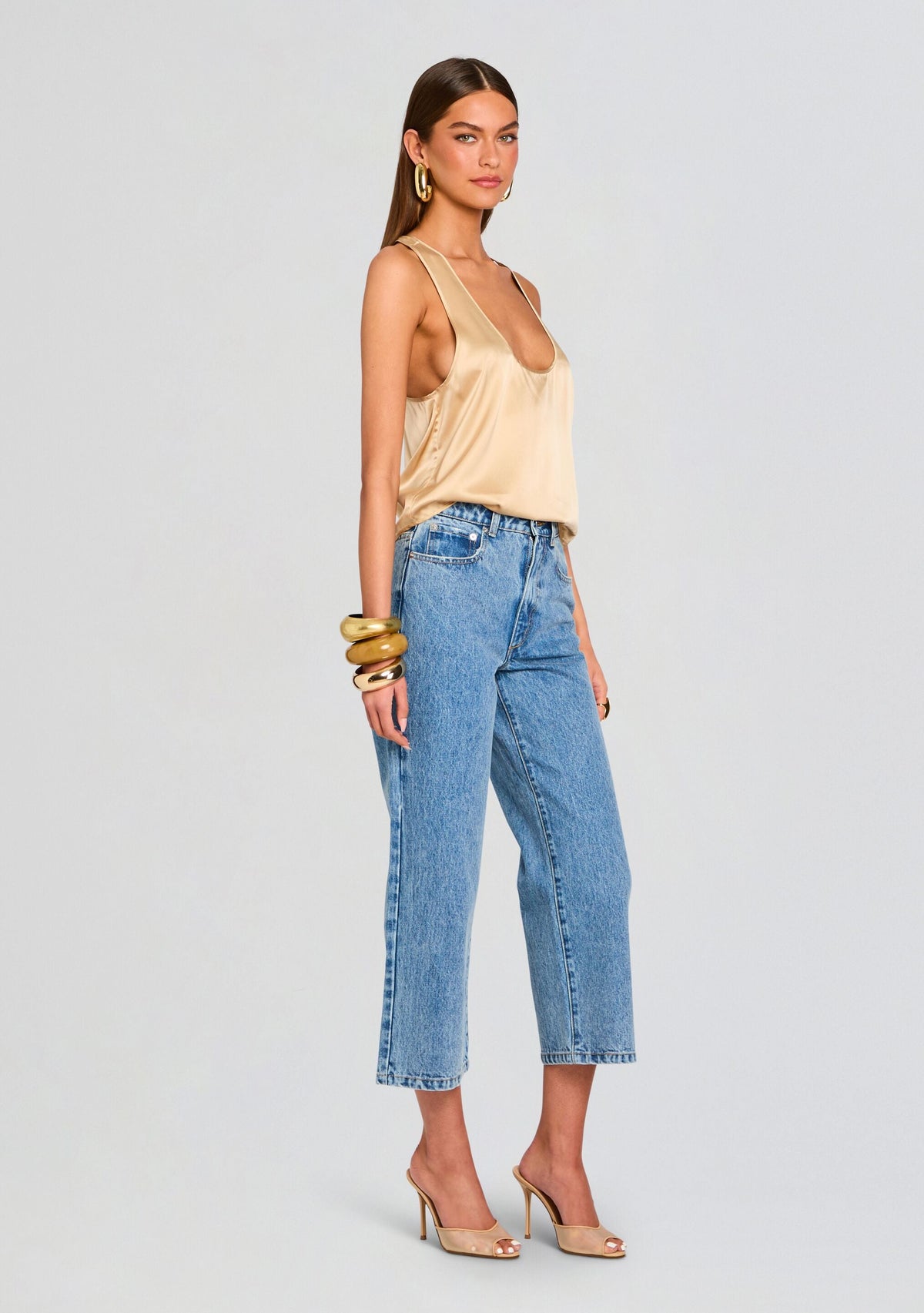 Kirt Wide Leg Cropped Jeans by SEROYA in Lakeside, product image 3
