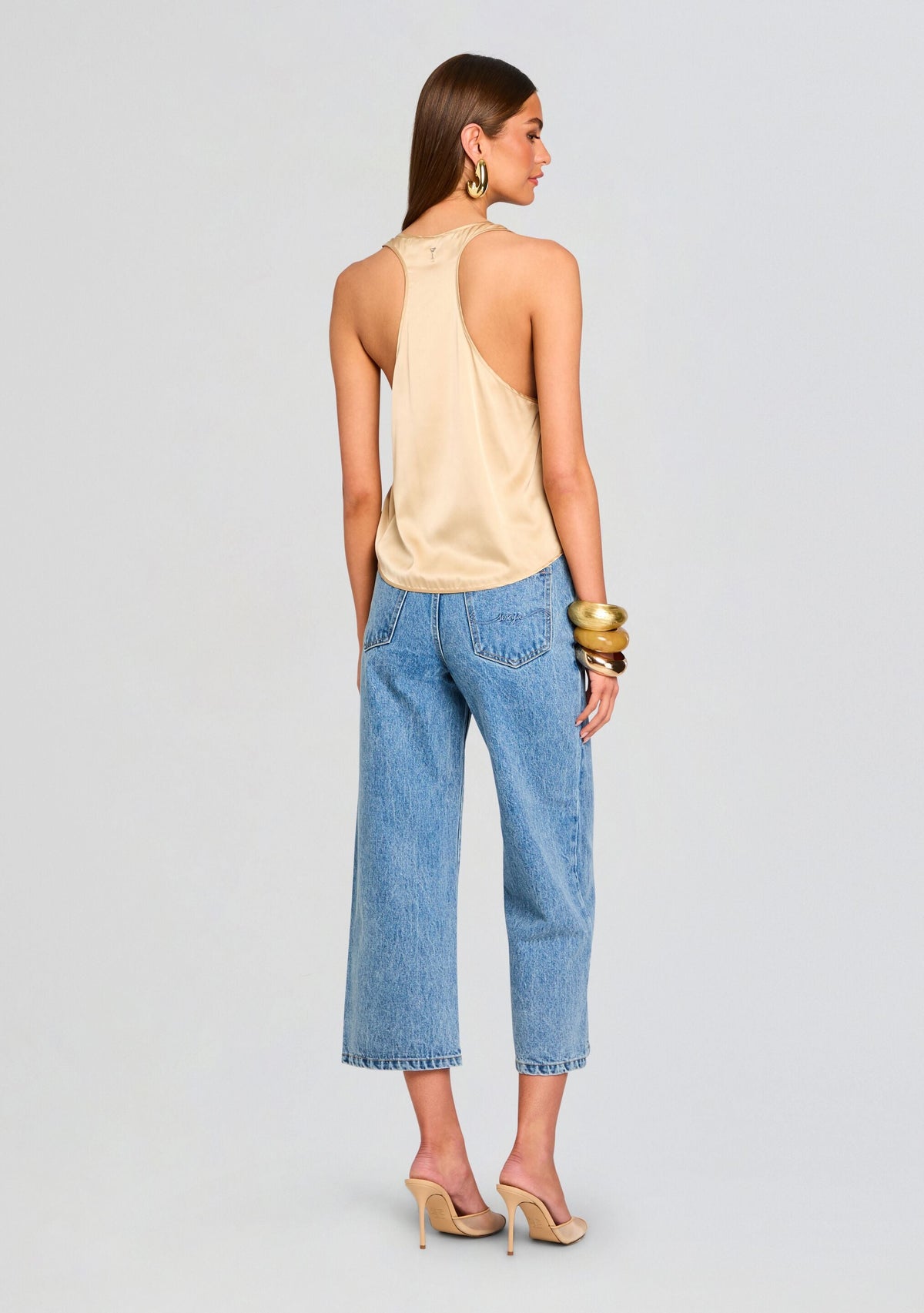Kirt Wide Leg Cropped Jeans by SEROYA in Lakeside, product image 4
