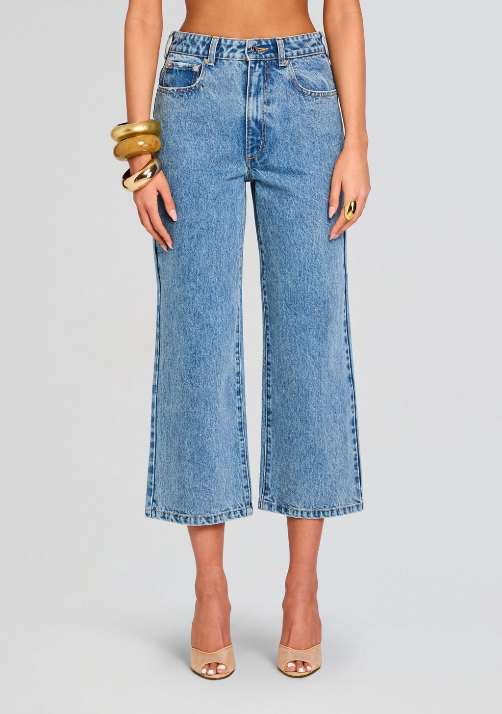 Kirt Wide Leg Cropped Jeans by SEROYA in Lakeside, product image 1