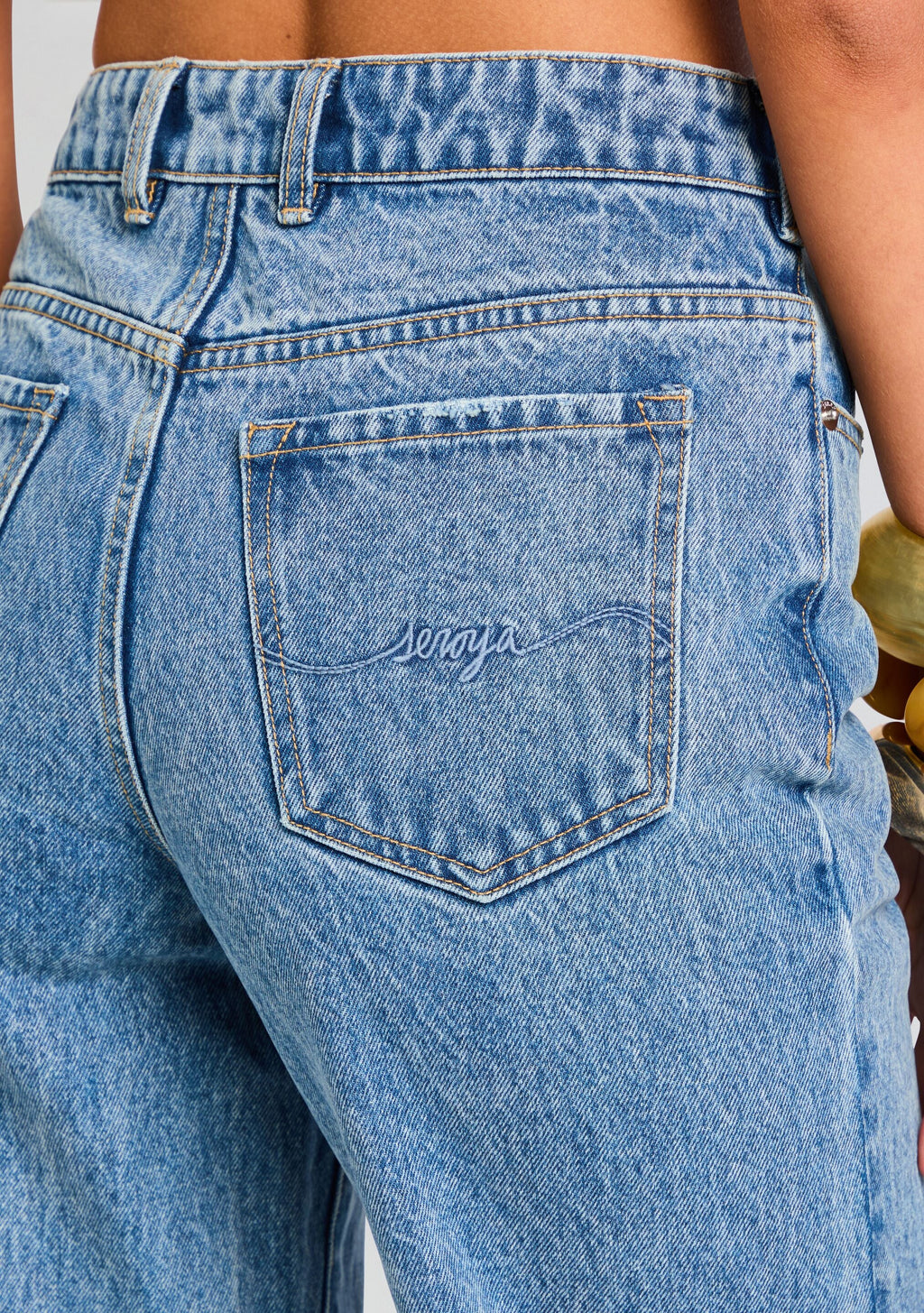 Kirt Wide Leg Cropped Jeans by SEROYA in Lakeside, product image 2