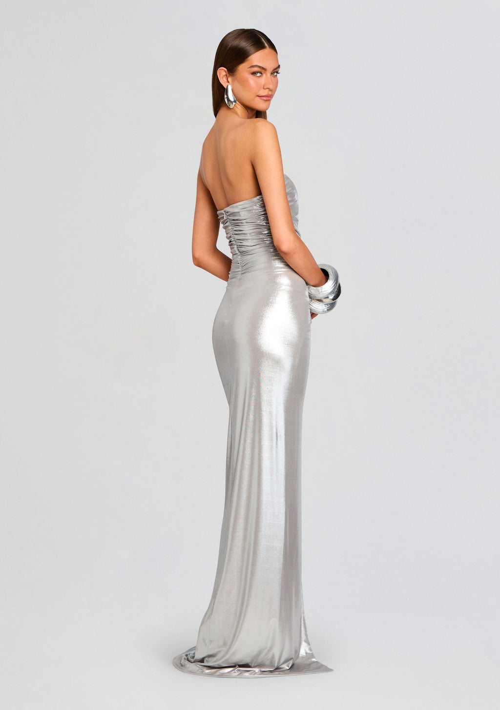 Maytal Dress by retrofête in Silver Cloud, product image 4