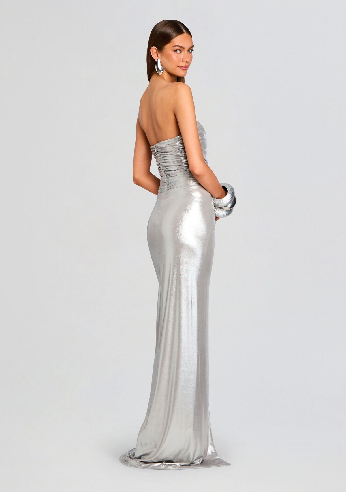 Maytal Dress by retrofête in Silver Cloud, product image 4